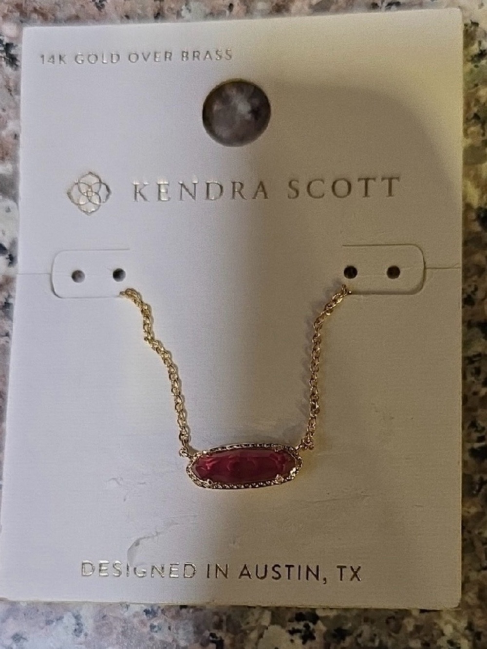 👉🍓NWT Kendra Scott Elisa Necklace in Vibrant Berry Red✨Beautiful! - Picture 2 of 2